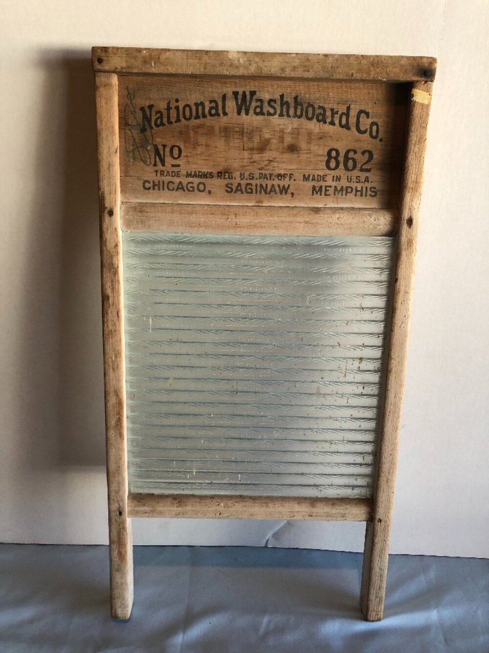 VINTAGE National Washboard GLASS No 862